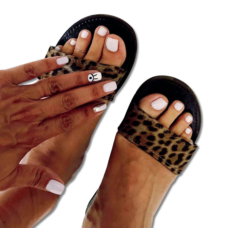 Jamaica Sandal Co Karen Leopard Sandals, (Size 5 - 11) - Caribshopper