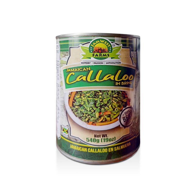 JamWest Farms Canned Callaloo in Brine, 19oz (2 or 4 Pack) - Caribshopper