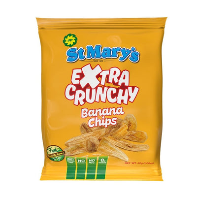 JP St. Mary's Extra Crunchy Banana Chips 30g (10 or 20 Pack) - Caribshopper