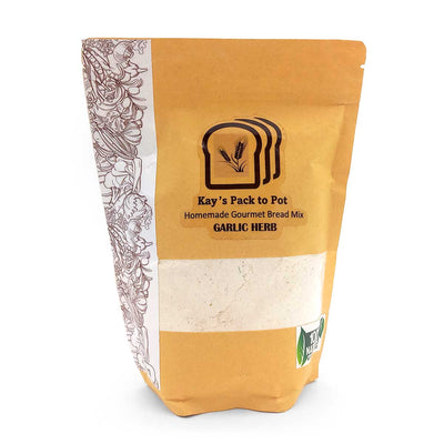 Kay's Pack to Pot Homemade Gourmet Garlic Herb Bread Mix, 450g - Caribshopper