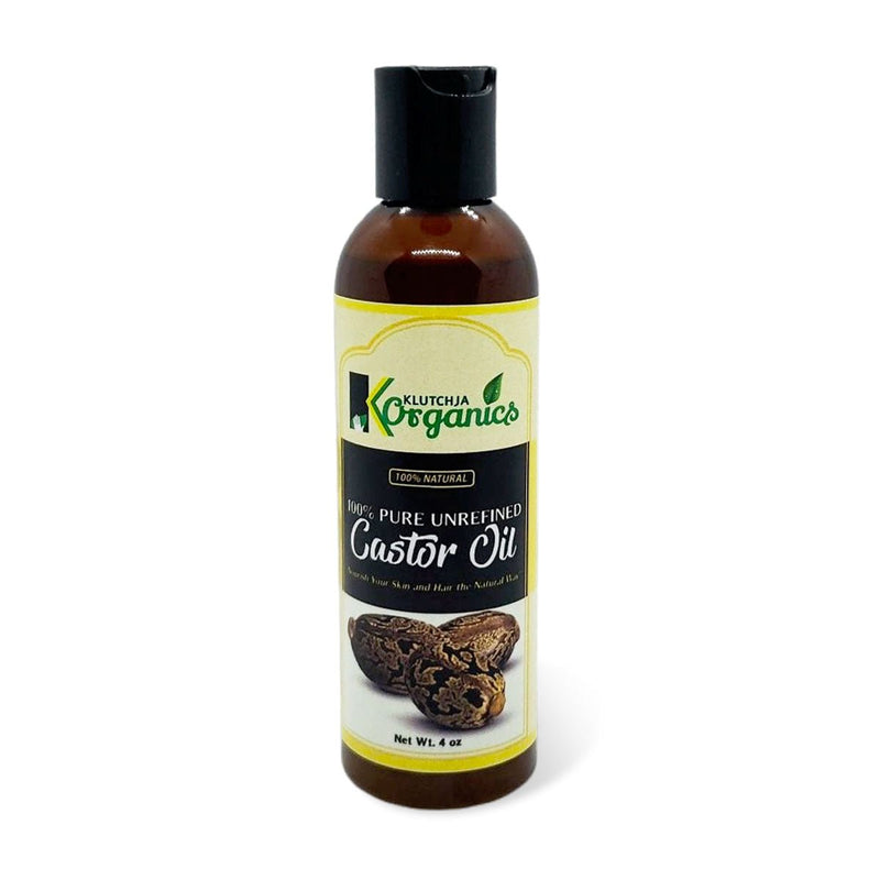KlutchJa Organics 100% Pure Unrefined Castor Oil, 4oz (Single & 2 Pack) - Caribshopper