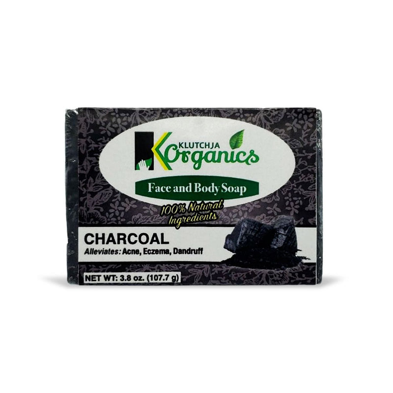 KlutchJa Organics Charcoal Face & Body Bar, 3.8oz (Single & 2 Pack) - Caribshopper