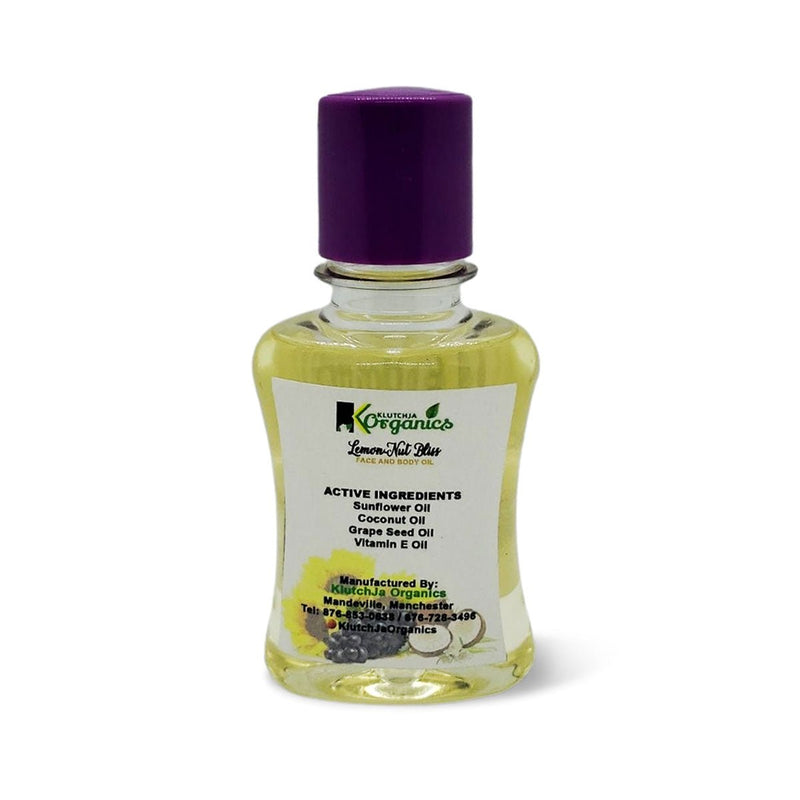 KlutchJa Organics Lemon-Nut Bliss Face & Body Oil, 4oz (Single & 2 Pack) - Caribshopper
