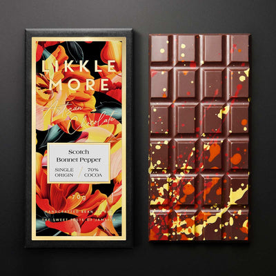 Likkle More Chocolate 70% Dark Scotch Bonnet Bar, 2.5oz - Caribshopper