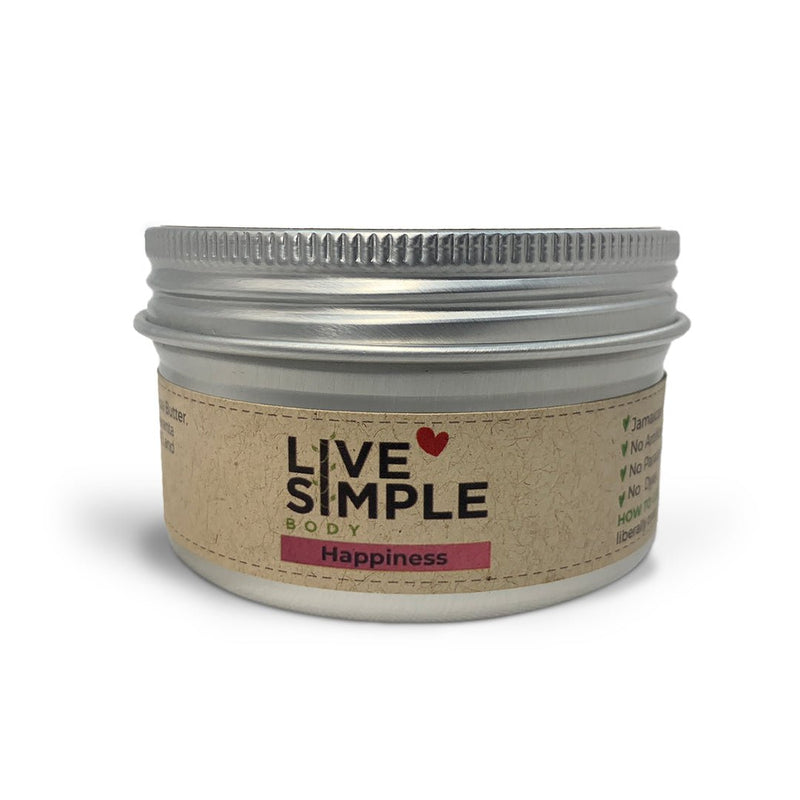LiveSimple Happiness Whipped Body Butter, 3oz or 4oz - Caribshopper