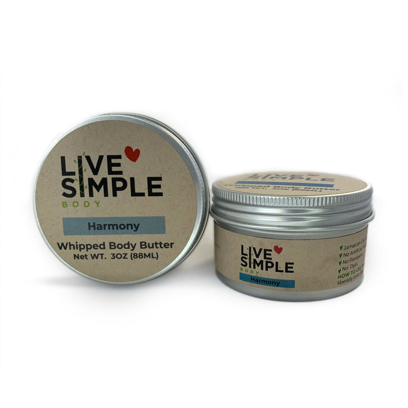 LiveSimple Harmony Whipped Body Butter, 3oz or 4oz - Caribshopper