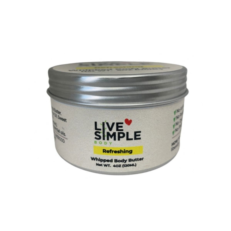 LiveSimple Refreshing Whipped Body Butter, 3oz or 4oz - Caribshopper
