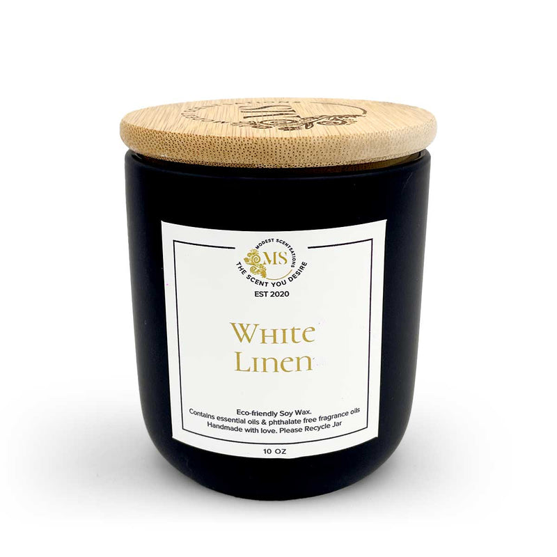 Modest Scentsations White Linen Candle - Caribshopper