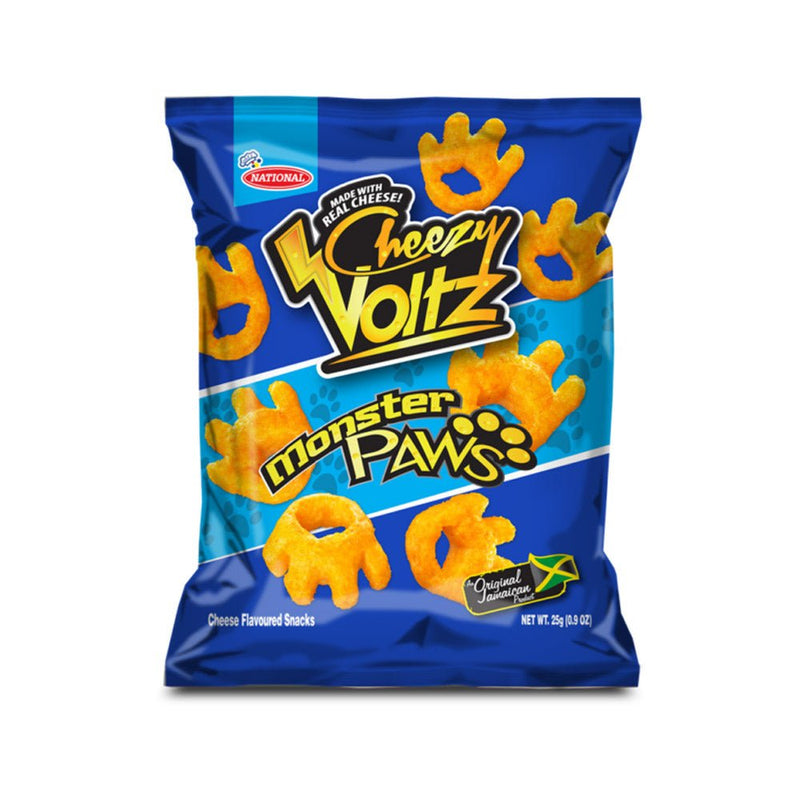 National Cheezy Voltz Monster Paws, 25g (3 Pack) - Caribshopper