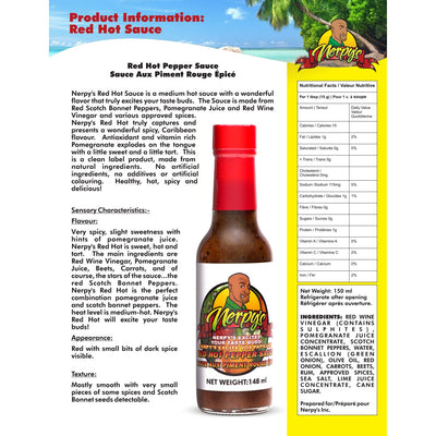 Nerpy's Red Hot Pepper Sauce, 148ml - Caribshopper