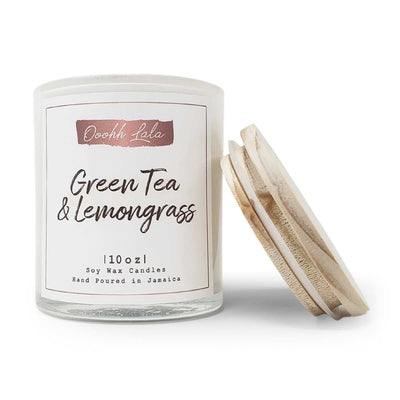 Oooh Lala Green Tea & Lemongrass Soy Wax Candle, 10oz - Caribshopper