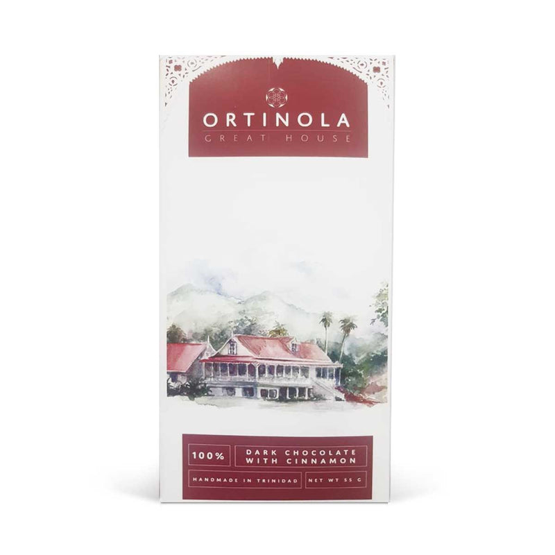Ortinola 100% Dark Chocolates with Cinnamon, 55g - Caribshopper