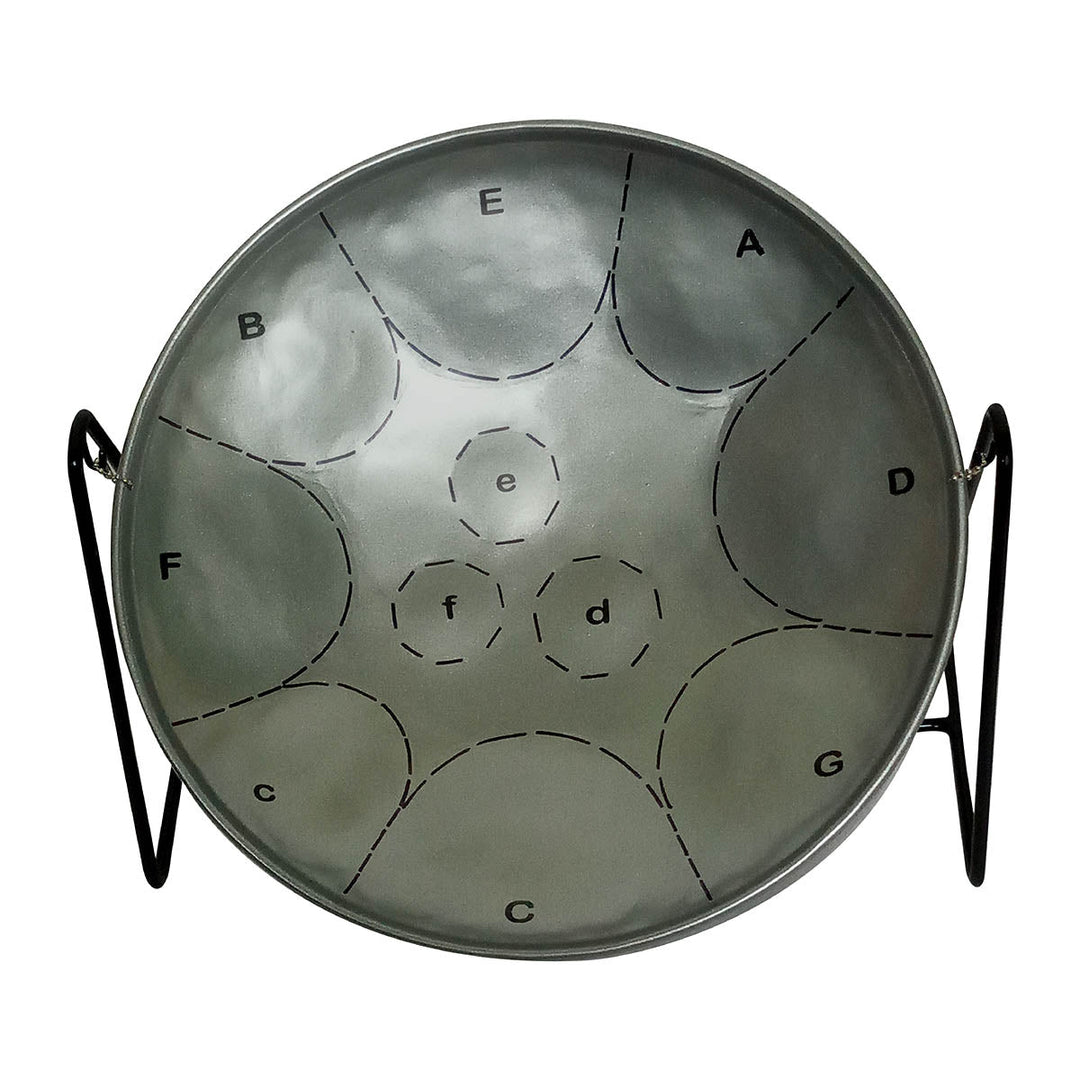 Panland Mini C Pan Steelpan, 12 inches, Silver | Caribshopper