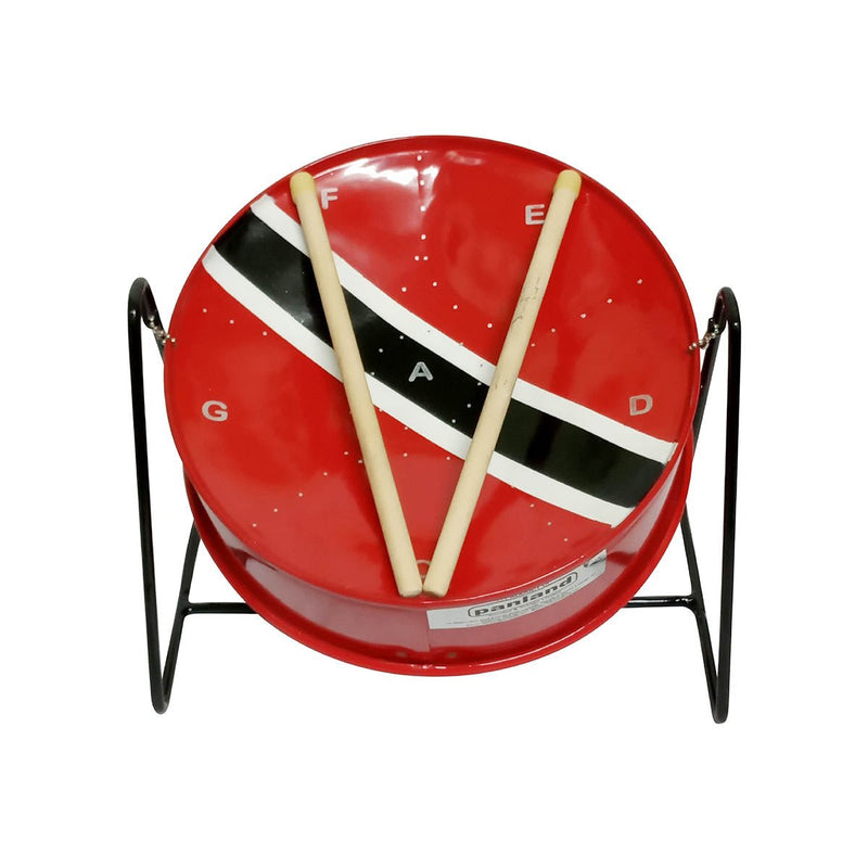 Panland Mitipan Steelpan Drum 8 Inches, Trini Flag - Caribshopper