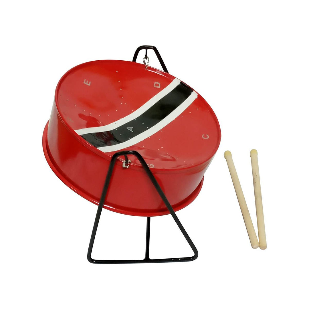 TRiNiDAD 【KID Steel】 Panland Mitipan Steelpan Drum 8 Inches, Trini Flag