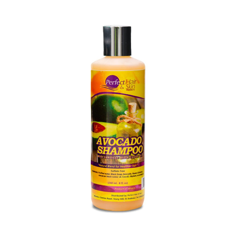 Perfect Hair & Skin Avocado Shampoo with Jamaican Black Castor Oil, 8oz - Caribshopper