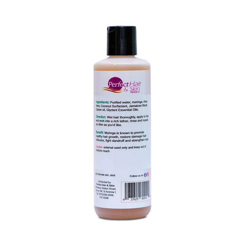 Perfect Hair & Skin Jamaican Black Castor Oil Shampoo with Moringa, 8oz - Caribshopper