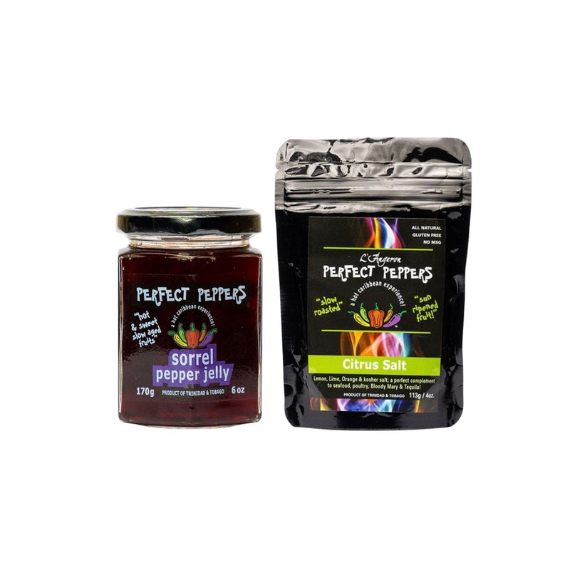 Perfect Peppers 1 Jelly and 2 Salt Combo - Caribshopper