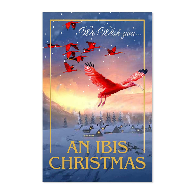 Poet Tree World We Wish You An Ibis Christmas Greeting Card - Caribshopper