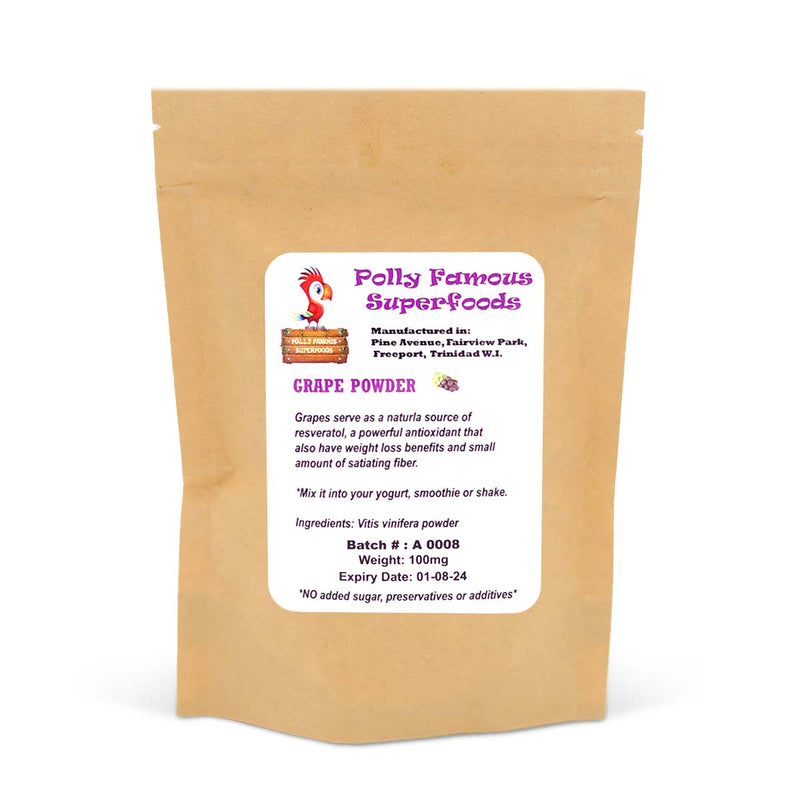 Polly Famous Superfoods Grape Powder, 100g - Caribshopper
