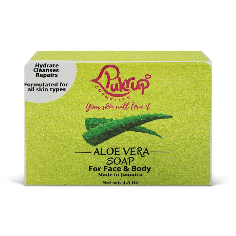 Pukrup Cosmetics Aloe Vera & Honey Soap, 4oz - Caribshopper
