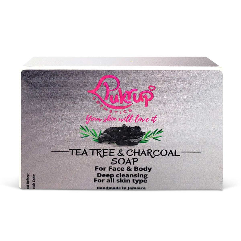 Pukrup Cosmetics Charcoal & Tea Tree Soap, 4oz - Caribshopper