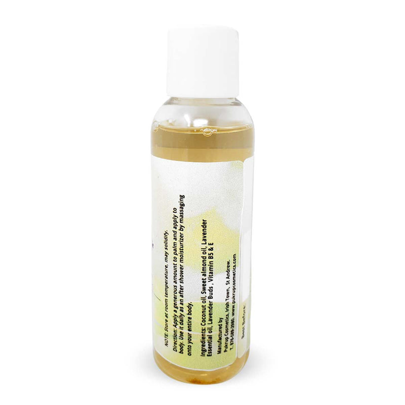 Pukrup Cosmetics Coconut Infused Oil Lavender Body Oil, 4oz - Caribshopper