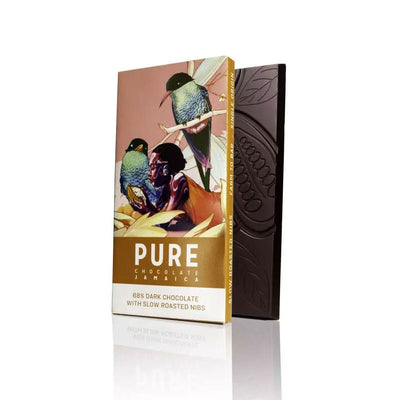 PURE 68% Dark Chocolate with Slow Roasted Nibs, 3.5oz - Caribshopper