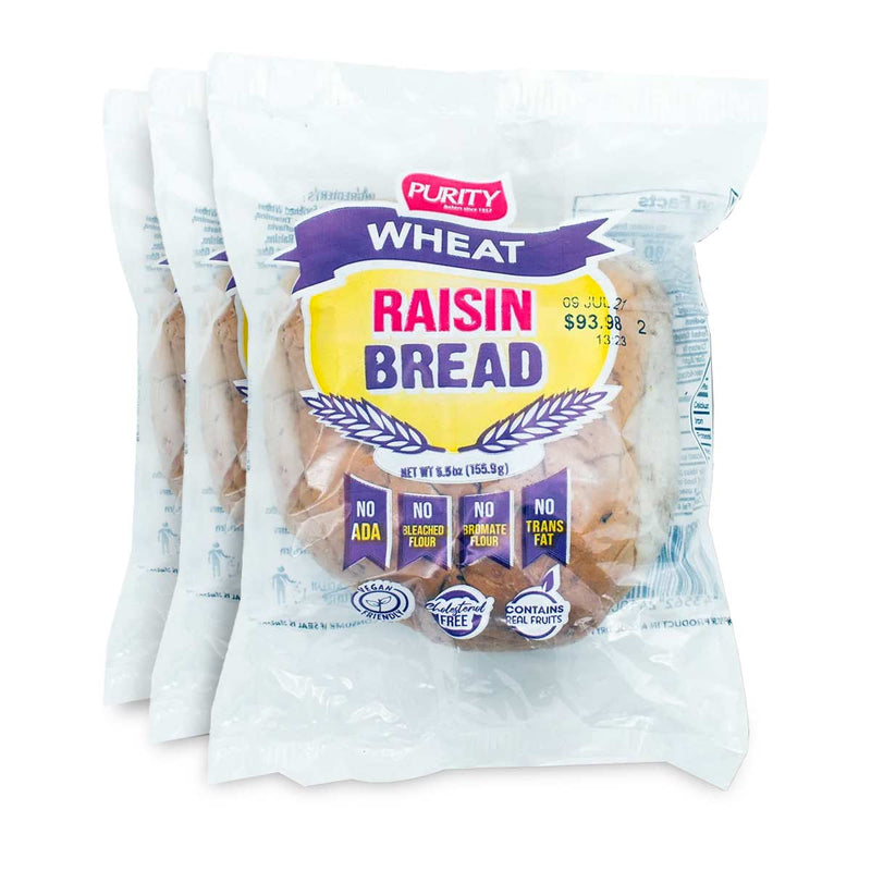 Purity Wheat Raisin Bread, 5.5oz (3 Pack) - Caribshopper
