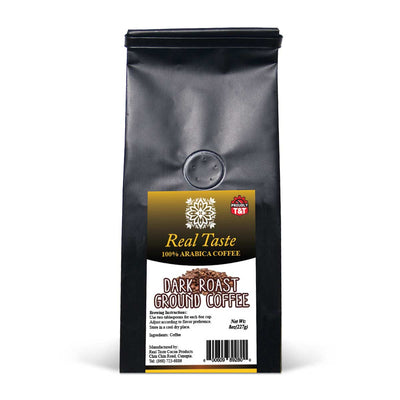 Real Taste Dark Roast Ground Coffee, 8oz - Caribshopper