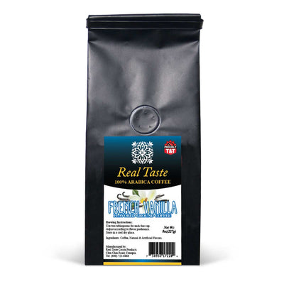 Real Taste French Vanilla Flavored Ground Coffee, 8oz - Caribshopper