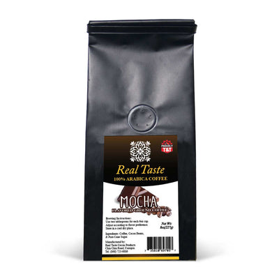 Real Taste Mocha Flavored Ground Coffee, 8oz - Caribshopper