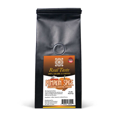 Real Taste Pumpkin Spice Flavored Ground Coffee, 8oz - Caribshopper