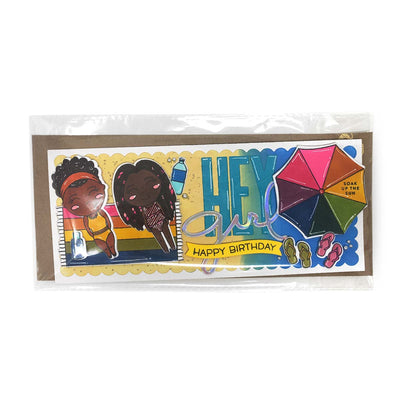 Roseberry Paper Hey Girl Happy Birthday Card - Caribshopper