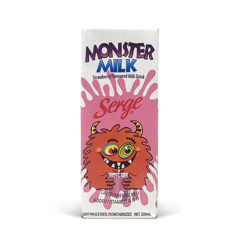 Serge Monster Strawberry Milk, 200ml (3 or 6 Pack) - Caribshopper