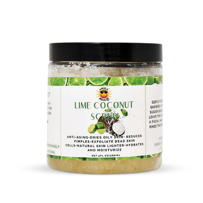 Smile Reggae Lime Coconut Scrub, 6oz or 9oz - Caribshopper