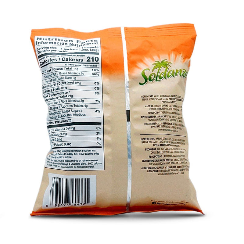 Soldanza Tortilla Sweet Potato & Sesame Seeds, 38g - Caribshopper