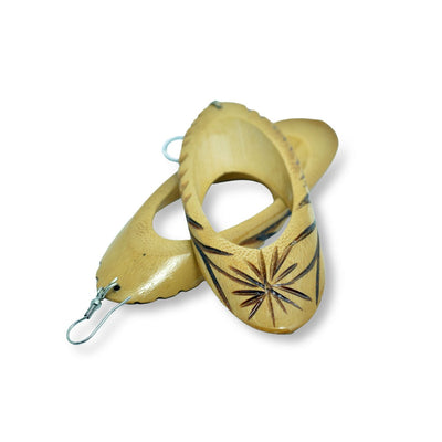 SunJA Lignum Bamboo Earrings - Caribshopper