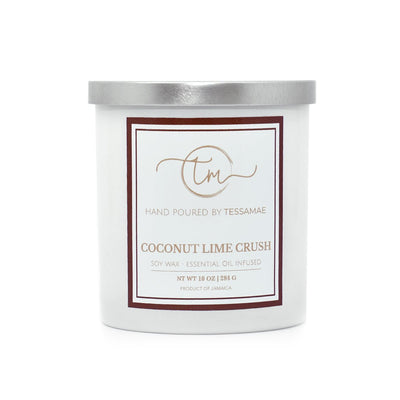 TessaMae Soy Candle- Coconut Lime Crush, 10oz - Caribshopper