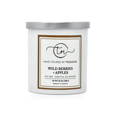 TessaMae Soy Candle- Wild Berries + Apples, 10oz - Caribshopper
