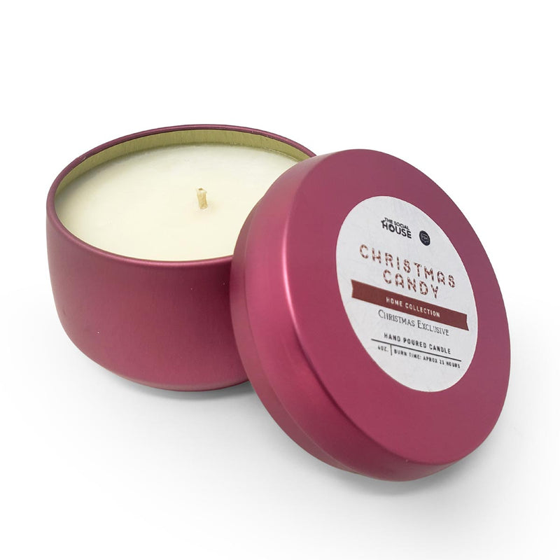 The Social House Christmas Candy Home Collection Candles, 4oz - Caribshopper