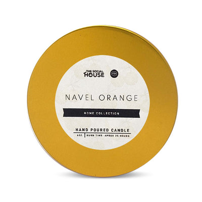 The Social House Navel Orange Home Collection Candles, 4oz - Caribshopper