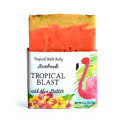 Tropical Bath Body Tropical Blast Soaps Bar, 4oz (Single & 3 Pack) - Caribshopper