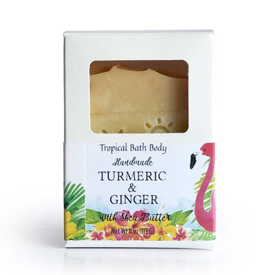 Tropical Bath Body Tumeric & Ginger Soap Bar, 4oz (Single & 3 Pack) - Caribshopper