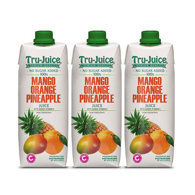 Tru-Juice 100% Mango, Orange, Pineapple Juice 1L (Single & 3 Pack) - Caribshopper