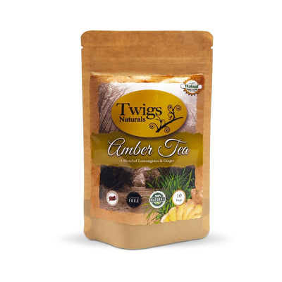 Twigs Naturals Amber Tea 10 Bags, 1oz (Single, 2 or 4 Pack) - Caribshopper