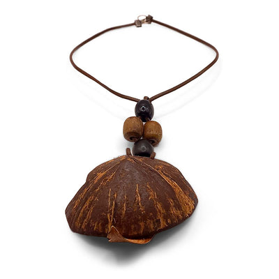 Windy's Fashion A touch of Nature Caribbean Coconut Shell with Mahogany Seed Necklace - Caribshopper