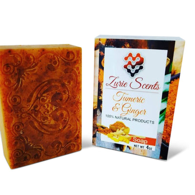 Zurie Scents Turmeric and Ginger Bar Soap, 4oz (Single & 2 Pack) - Caribshopper