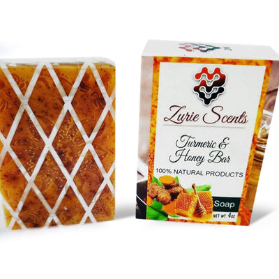 Zurie Scents Turmeric and Honey Bar Soap, 4oz (Single & 2 Pack) - Caribshopper